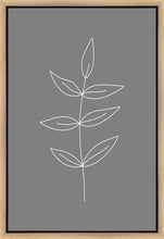 Load image into Gallery viewer, Minimalist Leaves Gray Gallery Wrap
