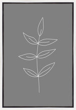 Load image into Gallery viewer, Minimalist Leaves Gray Gallery Wrap