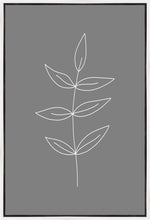 Load image into Gallery viewer, Minimalist Leaves Gray Gallery Wrap