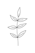 Load image into Gallery viewer, Minimalist Leaves White Gallery Wrap
