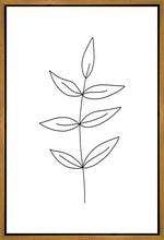 Load image into Gallery viewer, Minimalist Leaves White Gallery Wrap