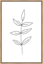 Load image into Gallery viewer, Minimalist Leaves White Gallery Wrap