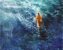 Load image into Gallery viewer, Walking on Water is a painting that depicts Jesus Christ walking on water by the power of faith - Yongsung Kim | Havenlight | Christian Artwork