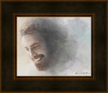 Load image into Gallery viewer, Joy is a painting that depicts Jesus Christ smiling with immense happiness & joy - Yongsung Kim | Havenlight | Christian Artwork