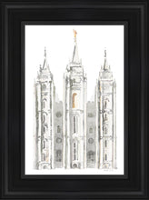 Load image into Gallery viewer, Salt Lake City Temple Watercolor in Gray
