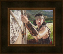 Load image into Gallery viewer, Voice of Warning is a painting that depicts Captain Moroni holding up the Title of Liberty - Liz Lemon Swindle | Havenlight | latter-day saint artwork