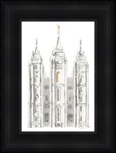 Load image into Gallery viewer, Salt Lake City Temple Watercolor in Gray