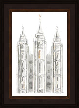 Load image into Gallery viewer, Salt Lake City Temple Watercolor in Gray