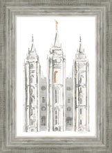 Load image into Gallery viewer, Salt Lake City Temple Watercolor in Gray