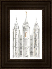 Load image into Gallery viewer, Salt Lake City Temple Watercolor in Gray