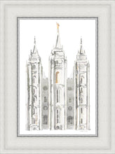 Load image into Gallery viewer, Salt Lake City Temple Watercolor in Gray