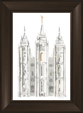 Load image into Gallery viewer, Salt Lake City Temple Watercolor in Gray