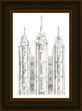 Load image into Gallery viewer, Salt Lake City Temple Watercolor in Gray
