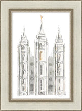 Load image into Gallery viewer, Salt Lake City Temple Watercolor in Gray