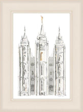 Load image into Gallery viewer, Salt Lake City Temple Watercolor in Gray