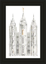 Load image into Gallery viewer, Salt Lake City Temple Watercolor in Gray