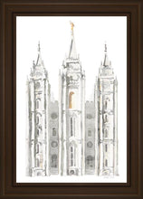 Load image into Gallery viewer, Salt Lake City Temple Watercolor in Gray