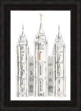 Load image into Gallery viewer, Salt Lake City Temple Watercolor in Gray
