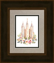 Load image into Gallery viewer, Salt Lake City Temple Floral Watercolor