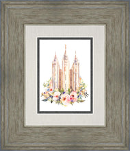 Load image into Gallery viewer, Salt Lake City Temple Floral Watercolor