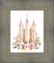 Load image into Gallery viewer, Salt Lake City Temple Floral Watercolor