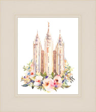 Load image into Gallery viewer, Salt Lake City Temple Floral Watercolor