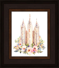 Load image into Gallery viewer, Salt Lake City Temple Floral Watercolor