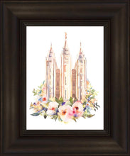 Load image into Gallery viewer, Salt Lake City Temple Floral Watercolor