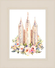 Load image into Gallery viewer, Salt Lake City Temple Floral Watercolor