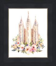 Load image into Gallery viewer, Salt Lake City Temple Floral Watercolor