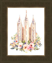 Load image into Gallery viewer, Salt Lake City Temple Floral Watercolor