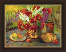 Load image into Gallery viewer, Copper, Brass, and Poppies Large Wall Art