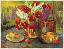 Load image into Gallery viewer, Copper, Brass, and Poppies Large Wall Art