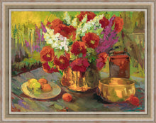 Load image into Gallery viewer, Copper, Brass, and Poppies Large Wall Art