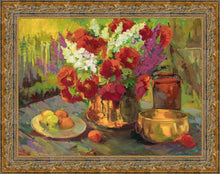 Load image into Gallery viewer, Copper, Brass, and Poppies Large Wall Art