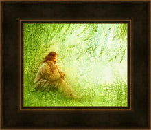 Load image into Gallery viewer, The Good Shepherd is a painting that depicts Jesus Christ beneath a green tree caring for one of His lost sheep - Yongsung Kim | Havenlight | Christian Artwork