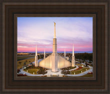 Load image into Gallery viewer, Boise Sunrise Aerial Open Edition Canvas / 8 X 10 Brown Frame Art