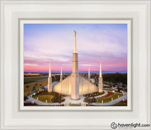 Load image into Gallery viewer, Boise Sunrise Aerial Open Edition Canvas / 8 X 10 White Frame Art