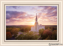 Load image into Gallery viewer, Boston Aerial Evening Open Edition Canvas / 20 X 30 White Frame Art