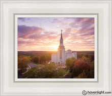 Load image into Gallery viewer, Boston Aerial Evening Open Edition Canvas / 8 X 10 White Frame Art