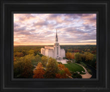 Load image into Gallery viewer, Boston Sunset Aerial Open Edition Canvas / 11 X 14 Black Frame Art