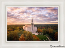 Load image into Gallery viewer, Boston Sunset Aerial Open Edition Canvas / 14 X 21 White Frame Art