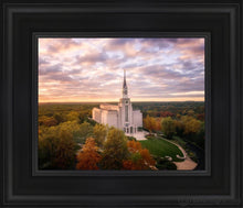 Load image into Gallery viewer, Boston Sunset Aerial Open Edition Canvas / 8 X 10 Black Frame Art