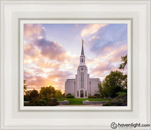 Load image into Gallery viewer, Boston Sunset Open Edition Canvas / 8 X 10 White Frame Art