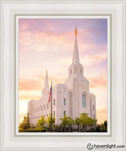 Load image into Gallery viewer, Brigham City Evening Open Edition Canvas / 11 X 14 White Frame Art