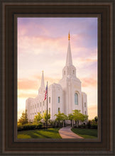 Load image into Gallery viewer, Brigham City Evening Open Edition Canvas / 14 X 21 Brown Frame Art