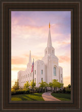 Load image into Gallery viewer, Brigham City Evening Open Edition Canvas / 24 X 36 Brown Frame Art