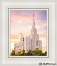 Load image into Gallery viewer, Brigham City Evening Open Edition Canvas / 8 X 10 White Frame Art
