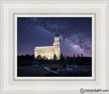 Load image into Gallery viewer, Cedar City Celestial Open Edition Canvas / 8 X 10 White Frame Art