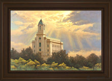 Load image into Gallery viewer, Cedar City Temple Open Edition Canvas / 20 X 30 Brown Frame Art